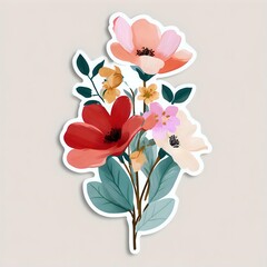 abstract floral background with flowers