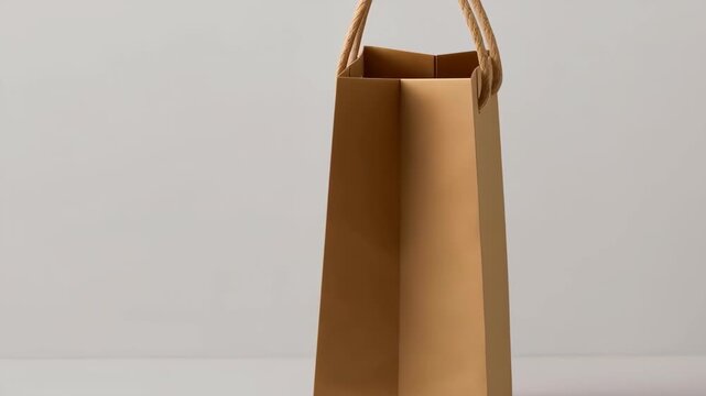 Elegant Brown Paper Bag: A stylish brown paper bag stands tall, embodying a sense of understated elegance and offering a glimpse into sustainable packaging.