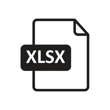 Excel File Icon, Excel XLSX File Icon vector illustration for web and app..eps