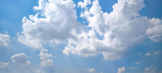 White clouds in the sky for the background.