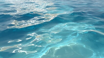 Obraz premium Oceanic Azure: A mesmerizing display of aquatic nature, where the boundless expanse of the ocean unfurls, creating dynamic texture with the interplay of water and light. 