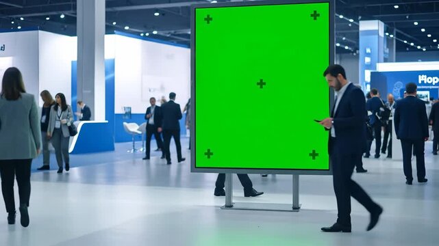Exhibition Hall: Green Screen Signage at Trade Show