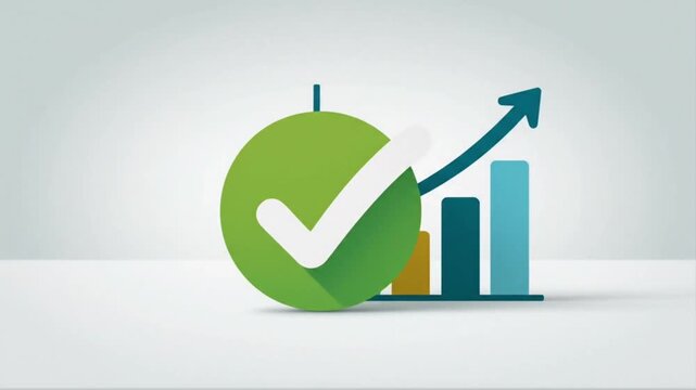 video illustration of a flat design concept for business