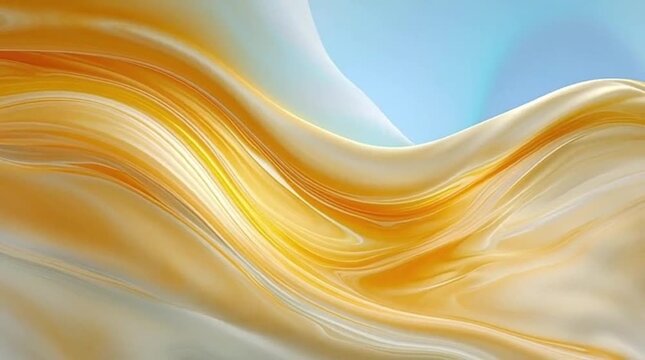 Abstract orange wave pattern flowing across a soft background