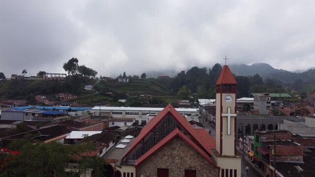 G&oacute;mez Plata, Antioquia - Colombia. December 29, 2025. Our Lady of Mount Carmen Parish was officially founded in 1887.