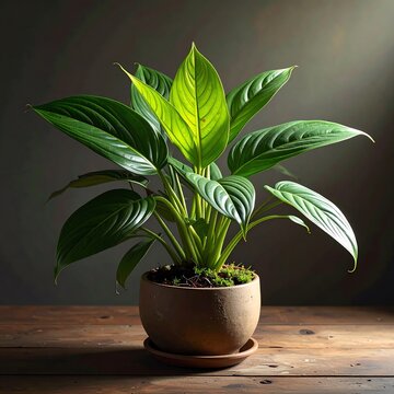 aglonema plant in a pot