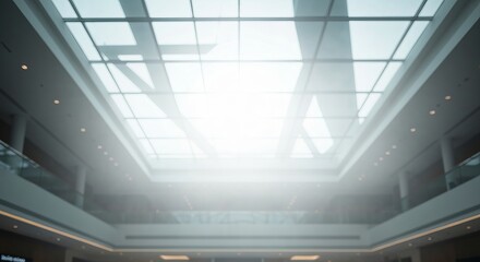 Obraz premium Elegant and Sophisticated Convention Hall Bathed in Bright Sunlight with Premium Architecture Design