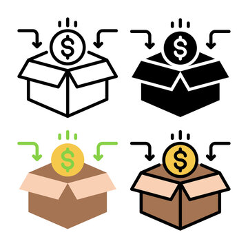Crowdfunding Icon set collection � Complete icon pack collection for Business Opportunities theme needs