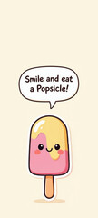 Popsicle Cartoon with Quote