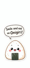 Onigiri Cartoon with Quote