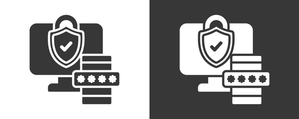 Two Factor Authentication Icon Set Vector Collection Isolated In Black And White
