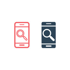 Smartphone icons set vector illustration template.