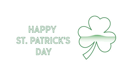 Fototapeta premium St Patricks Day Shamrock Clipart Illustration.
