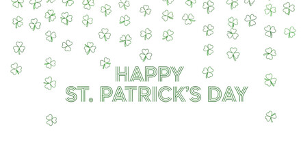 St Patricks Day Greeting with Shamrocks.