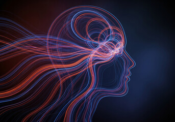 Abstract Energy Flow Representing Human Thought Pressure