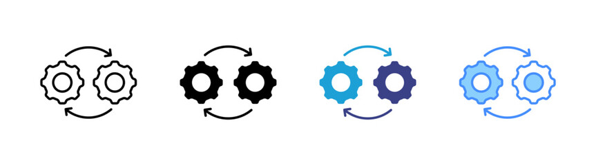 Transition icon set multiple style collection