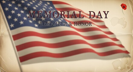 Obraz premium Memorial day tribute honoring fallen heroes and american patriotism