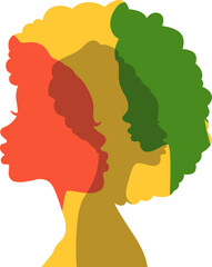 Black Woman Profile Silhouette © Glope Studio