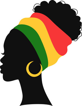 Black Woman Headwrap Silhouette
