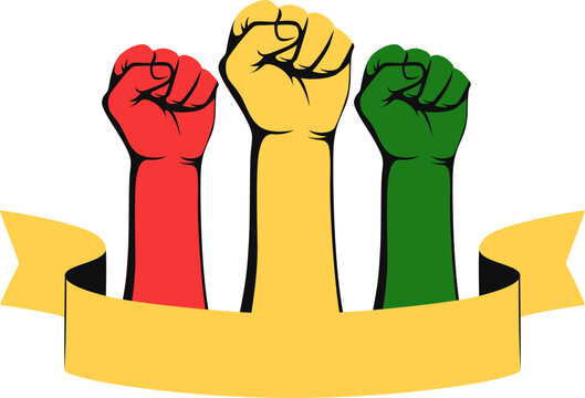 Raised Fists Unity Banner