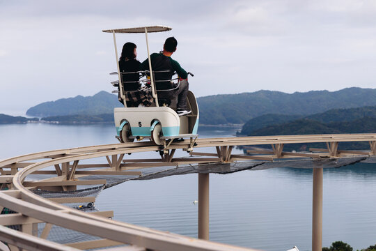 Amanohashidate, Miyazu, Japan, Kyoto Prefecture, landscape view, with Miyazu Bay, Tango Amanohashidate Oeyama Quasi-National Park, sandbar and beach during fall season, one day trip from Kyoto