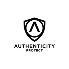 Shield Protection authenticity Logo Icon Design Vector