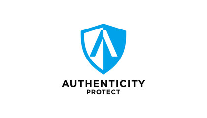 Shield Protection authenticity Logo Icon Design Vector