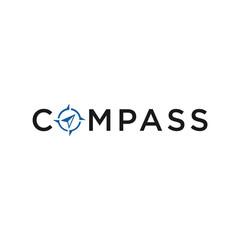 Vector compass logo combination. Navigation symbol or icon. Unique travel logotype design template.