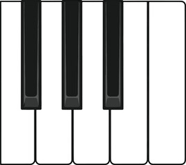 Naklejka premium Piano Keys Closeup