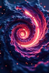 Swirling vortex, carbon fiber texture, neon accents, motion, wrap