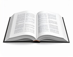 Obraz premium Academic Textbook Open for Study and Research Illustration