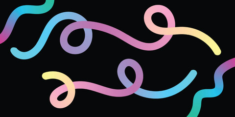 Fototapeta premium Abstract colorful background, Gradient lines background design, Rainbow line art background. vector background design.