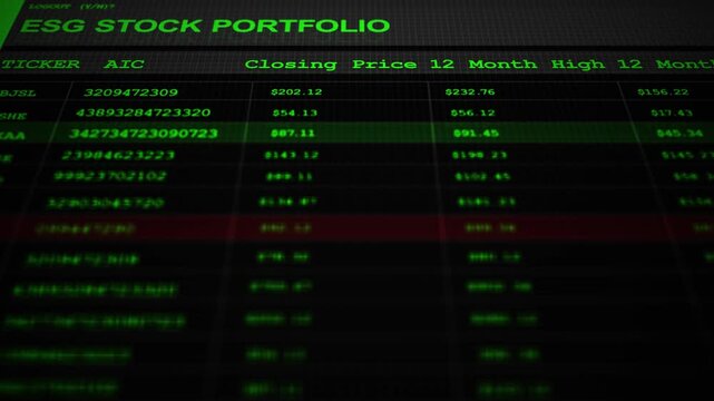 Digital ESG Stock Offerings in Generic App