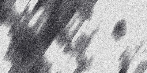 Abstract monochrome background with blurred diagonal streaks and granular noise, creating a sense of motion and abstract form with varying densities of dark and light areas
