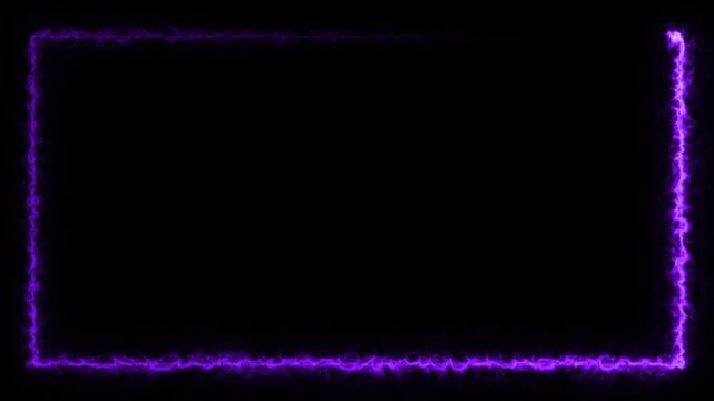 Purple electric rectangle energy border motion