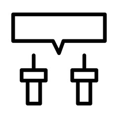Obraz premium debate line icon