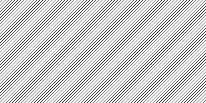Thin slash line seamless pattern. Repeated fine diagonal lines background. Pinstripe wallpaper. Black and white tilted slanted strip backdrop. Repeating oblique linear texture overlay