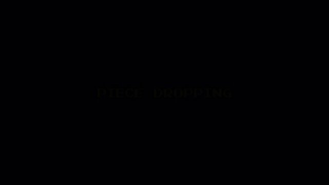 8 Bit Pixel Retro Gaming Text Animation, Green PIECE DROPPING Message on Black Background 4k video animation seamless loop