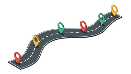 Business Process Flow Road Illustration Vector