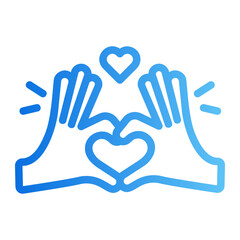 Fototapeta premium chands heart Line Gradient Icon