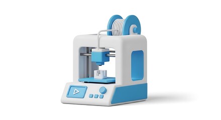 Fototapeta premium Compact 3D Printer - A Modern Technology for Home and Small Business Use.