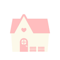 Minimalist Flat House Illustration