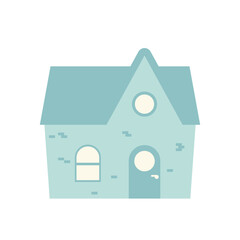 Minimalist Flat House Illustration