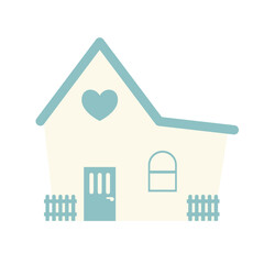 Minimalist Flat House Illustration