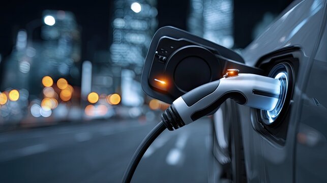 Precision Engineering: Macro View of a Universal EV Charger Plug in Actio