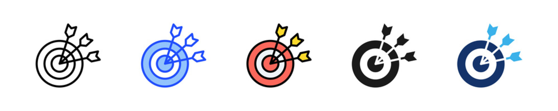 Shared Goals Icon Collection With Multiple Styles