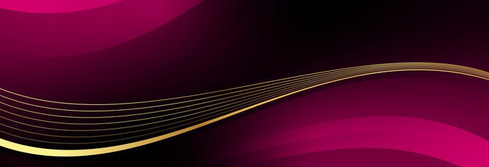 Luxury Purple Pink and Gold Abstract Wave Background