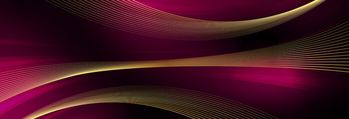 Luxury Purple Pink and Gold Abstract Wave Background