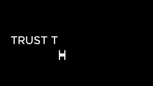 A motivational video about trusting the process with a bold message