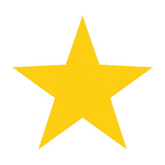 Obraz premium Yellow star shape symbol isolated on a transparent background